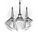 eiffel tower tattoo design idea