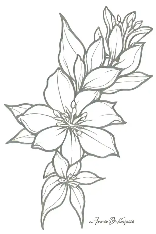 impala lily flower tattoo design idea