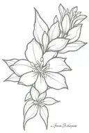 impala lily flower tattoo design idea