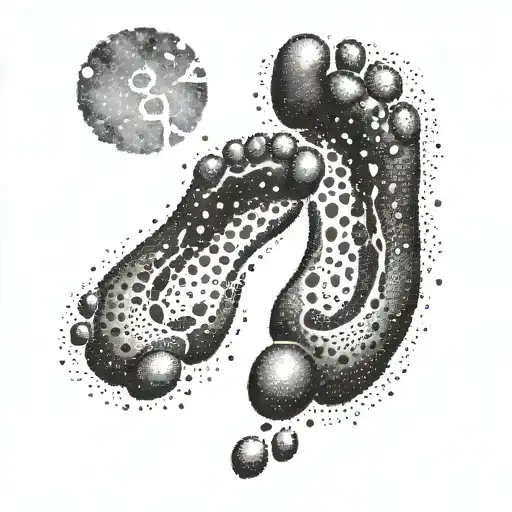 A tattoo design featuring the footprints of your granddaughters in a unique and artistic way tattoo design idea