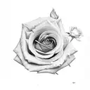 semicolon with rose from concrete tattoo design idea