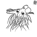 dancing ostrich tattoo design idea