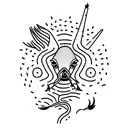 dancing ostrich tattoo design idea