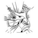 dancing ostrich tattoo design idea