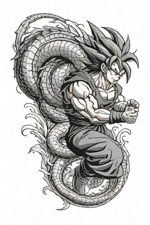 dragon ball z sleeve tattoo design tattoo design idea