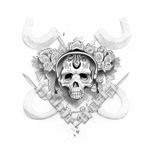 mariachis caveiras tattoo design idea