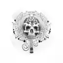 mariachis caveiras tattoo design idea