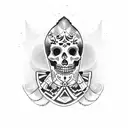 mariachis caveiras tattoo design idea
