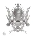 knight tattoo design idea