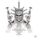 knight tattoo design idea