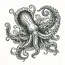 giant squid tattoo design idea