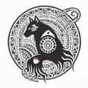 native american skinwalker tattoo design idea