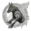 native american skinwalker tattoo design idea