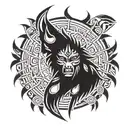 native american skinwalker tattoo design idea