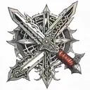 Final Fantasy 7 Buster Sword and lifestream  tattoo design idea