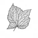 Leaf tattoo design idea