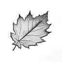 Leaf tattoo design idea