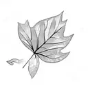 Leaf tattoo design idea