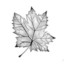 Leaf tattoo design idea