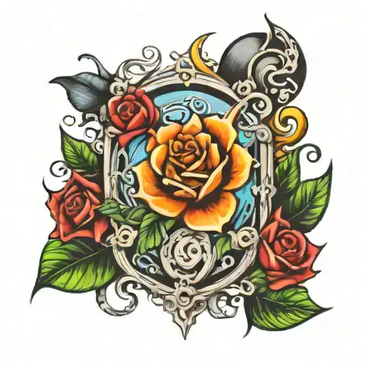 whole left arm tattoo all cartoon charators and scenes tattoo design idea