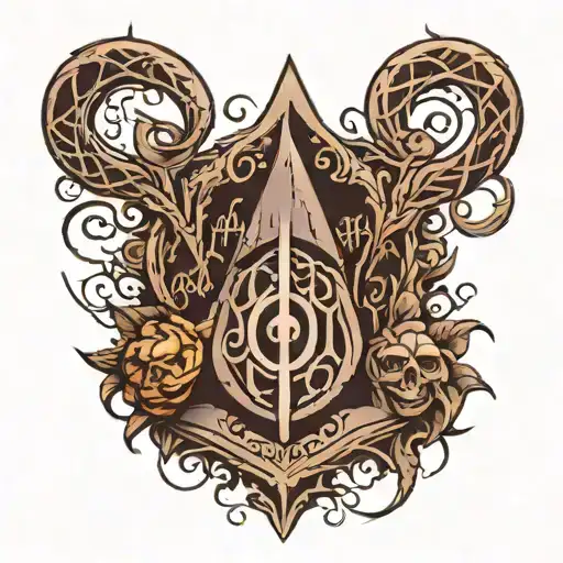 harry potter and targeryen sleeve with dark mark on forearm  tattoo design idea