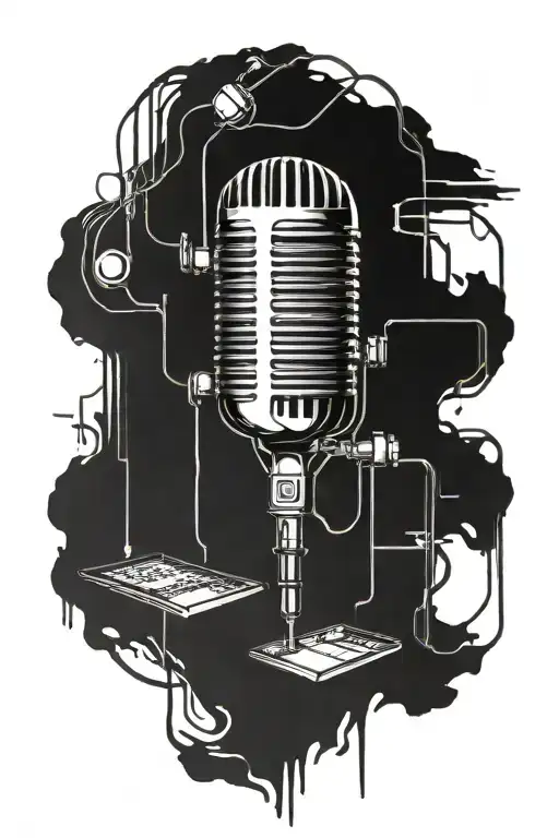 Audio engineer audio tattoo design idea