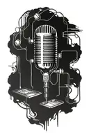 Audio engineer audio tattoo design idea