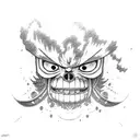 Luffy.麦わら tattoo design idea