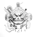 Luffy.麦わら tattoo design idea