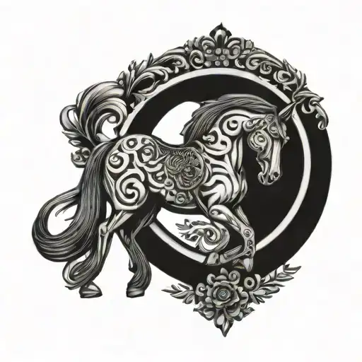 horse shoe in memory of grandpa   tattoo design idea