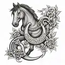 horse shoe in memory of grandpa   tattoo design idea