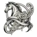 horse shoe in memory of grandpa   tattoo design idea