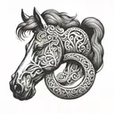 horse shoe in memory of grandpa   tattoo design idea