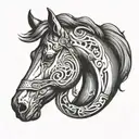 horse shoe in memory of grandpa   tattoo design idea
