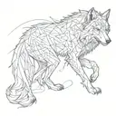 Ice alpha wolf tattoo design idea