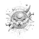 sol e mar tattoo design idea