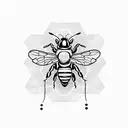 Honey Bee tattoo design idea