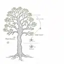family tree than fully covers and wraps around the forearm, with dna style and the names of all the family members on  tattoo design idea