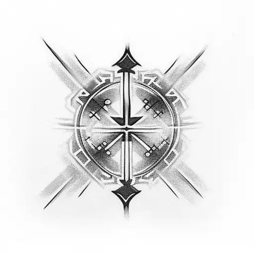 i have a black cross in my arm. i to cover the top of my arm in black with fractals tattoo design idea