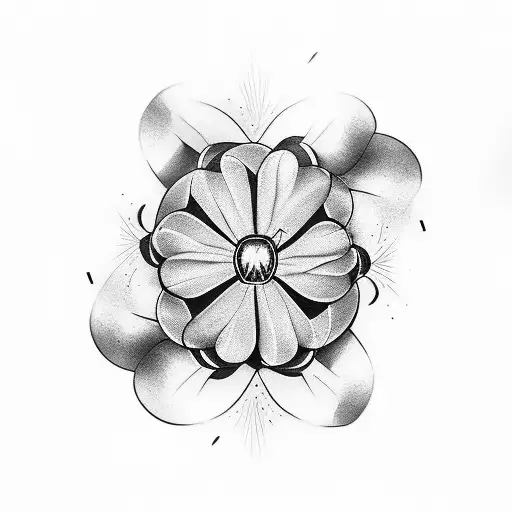 lighter burning clover tattoo design idea