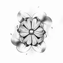 lighter burning clover tattoo design idea
