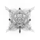 lighter burning clover tattoo design idea