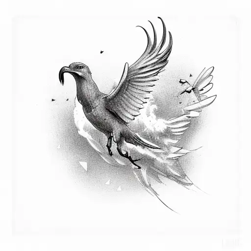 icarus falling tattoo design idea