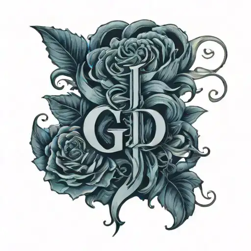 GD MF SOB LETTERS tattoo design idea