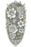 cancer libra leo Taurus flowers intertwined tattoo design idea