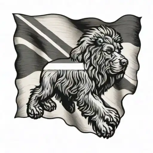 Newfoundland flag waving tattoo design idea
