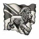 Newfoundland flag waving tattoo design idea