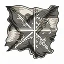 Newfoundland flag waving tattoo design idea
