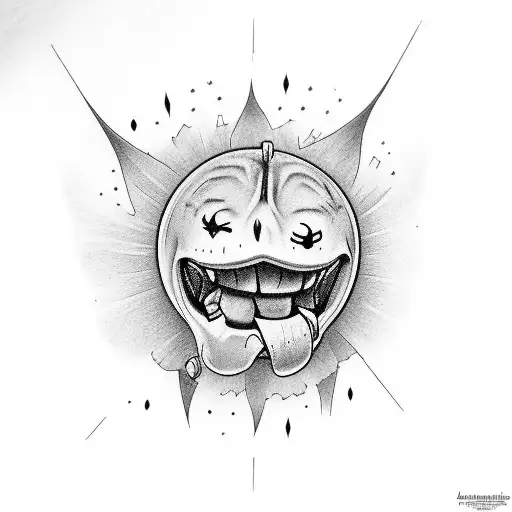 laugh now cry later tattoo design idea