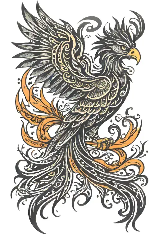 phoenix tribal tattoo tattoo design idea